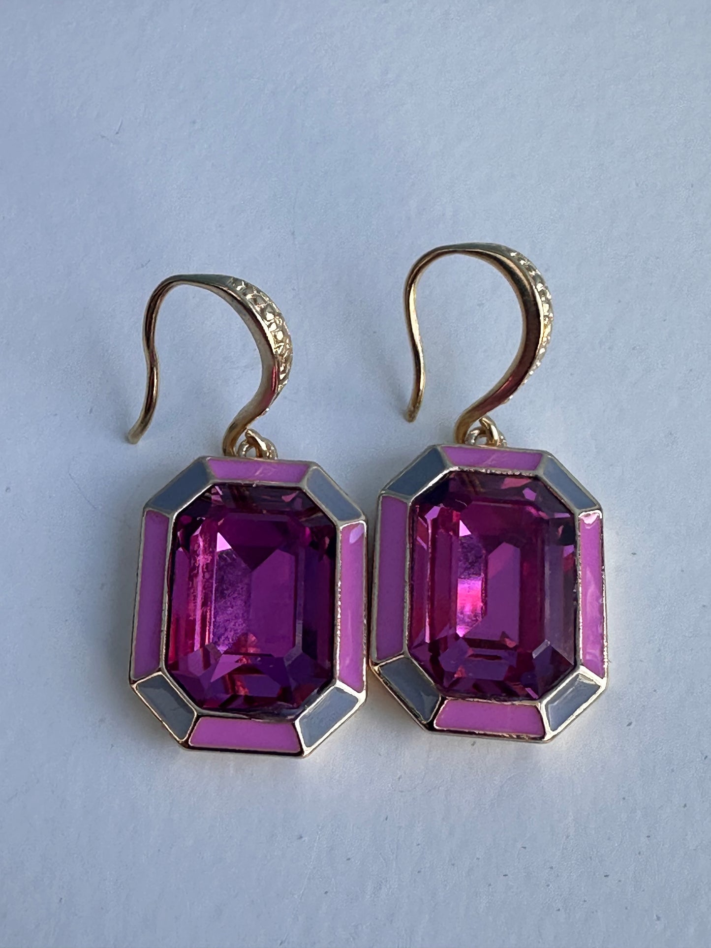 Cathedral Earrings in Pink and Grey