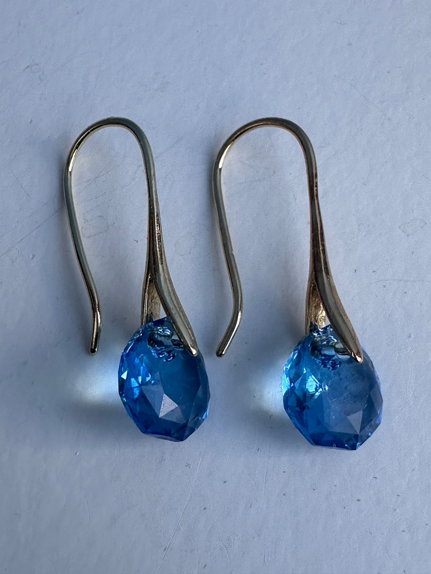 Small Blue Crystal Earrings