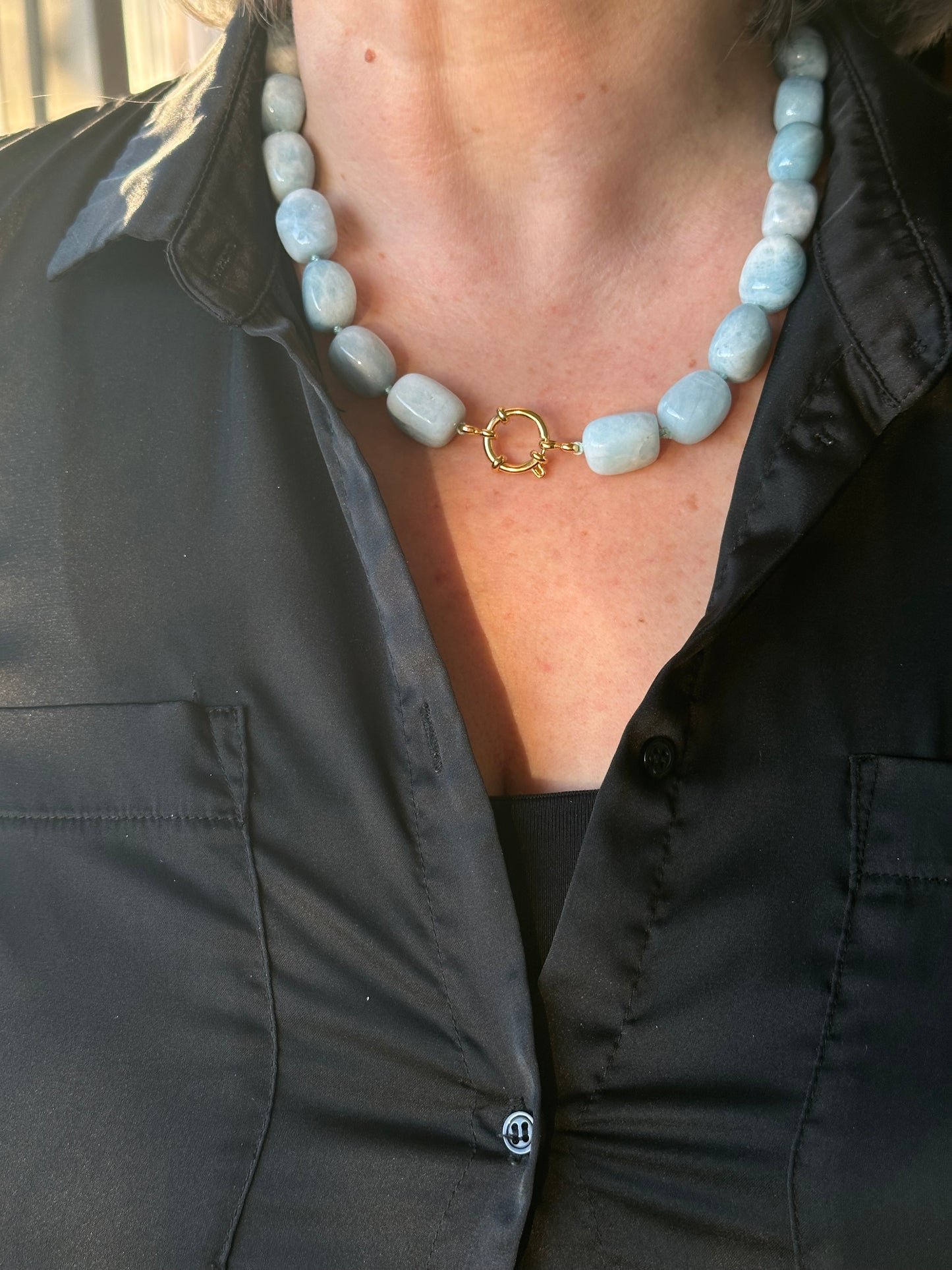 Short Aquamarine Necklace