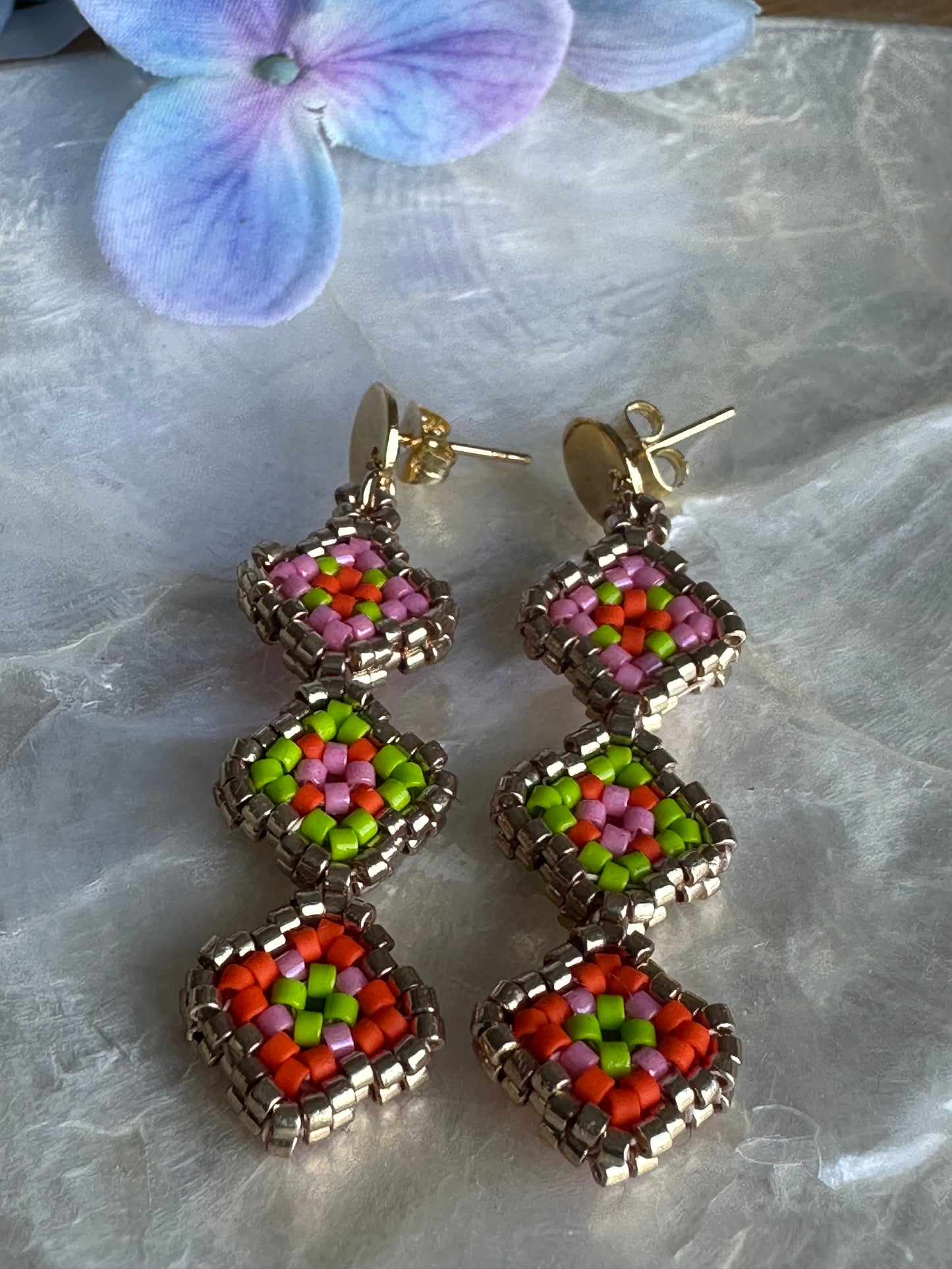 Triple Granny Square, Multicolor
