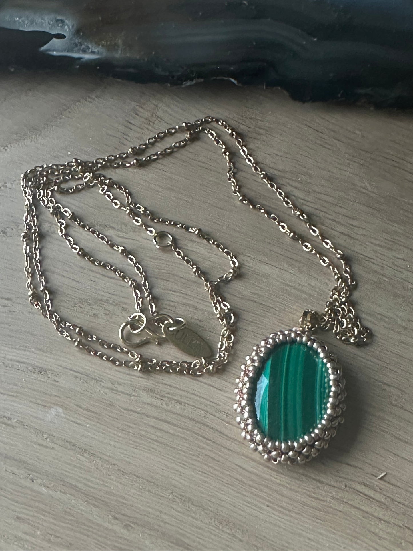 Malachite Pendant Necklace