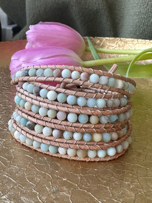 5-Wrap Amazonite Bracelet