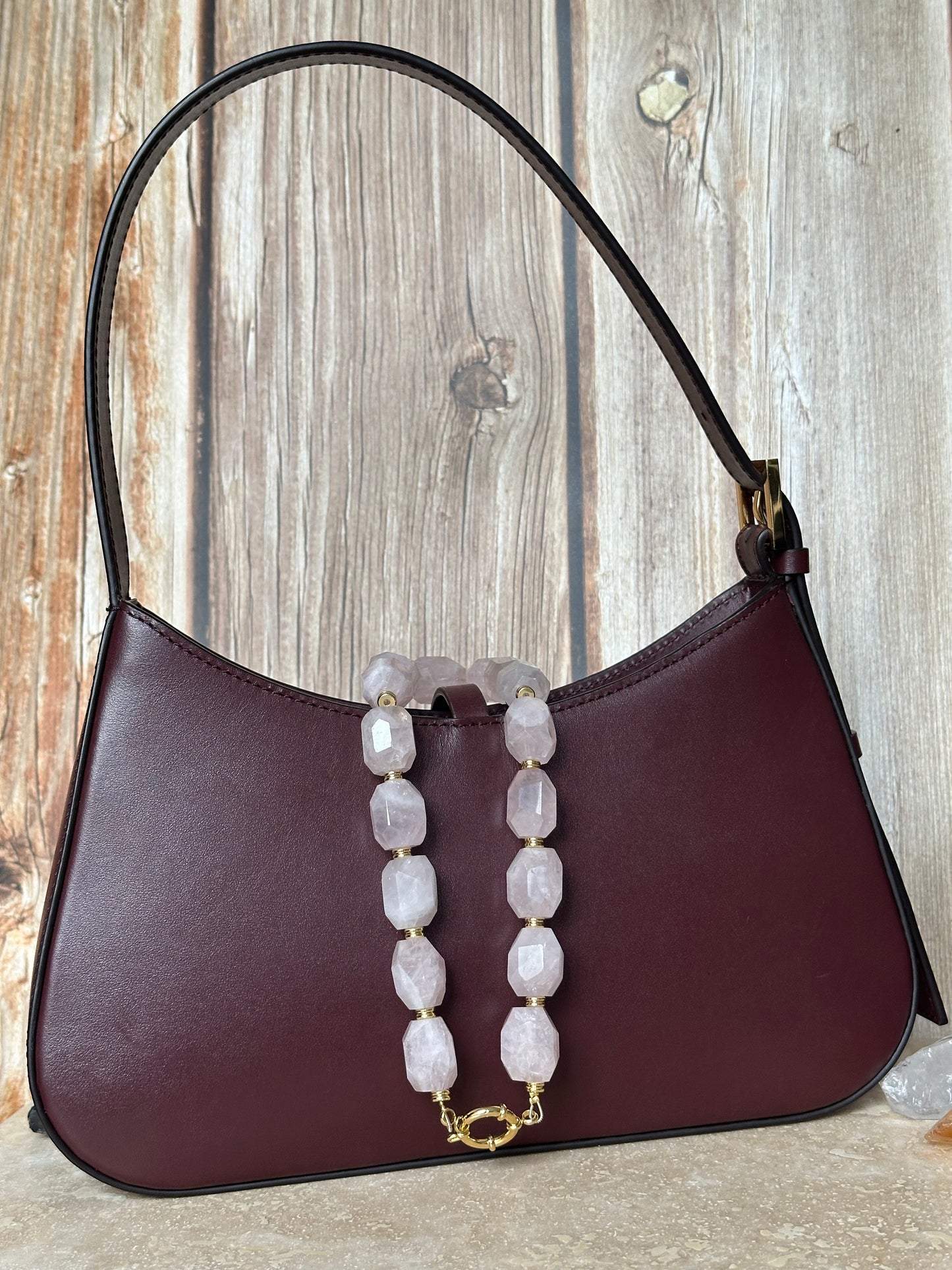 Short Rose Quartz Necklace