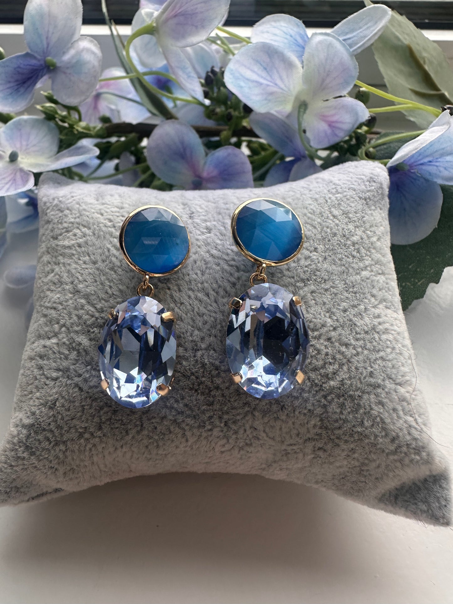 Blue Crystal Earrings