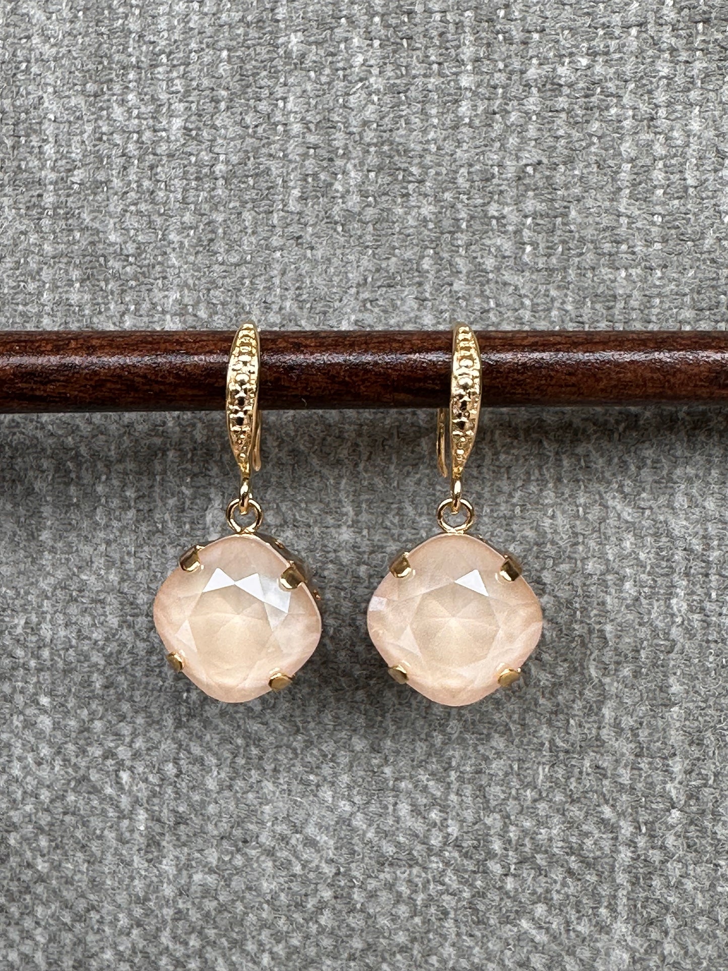 Off White Crystal Earrings
