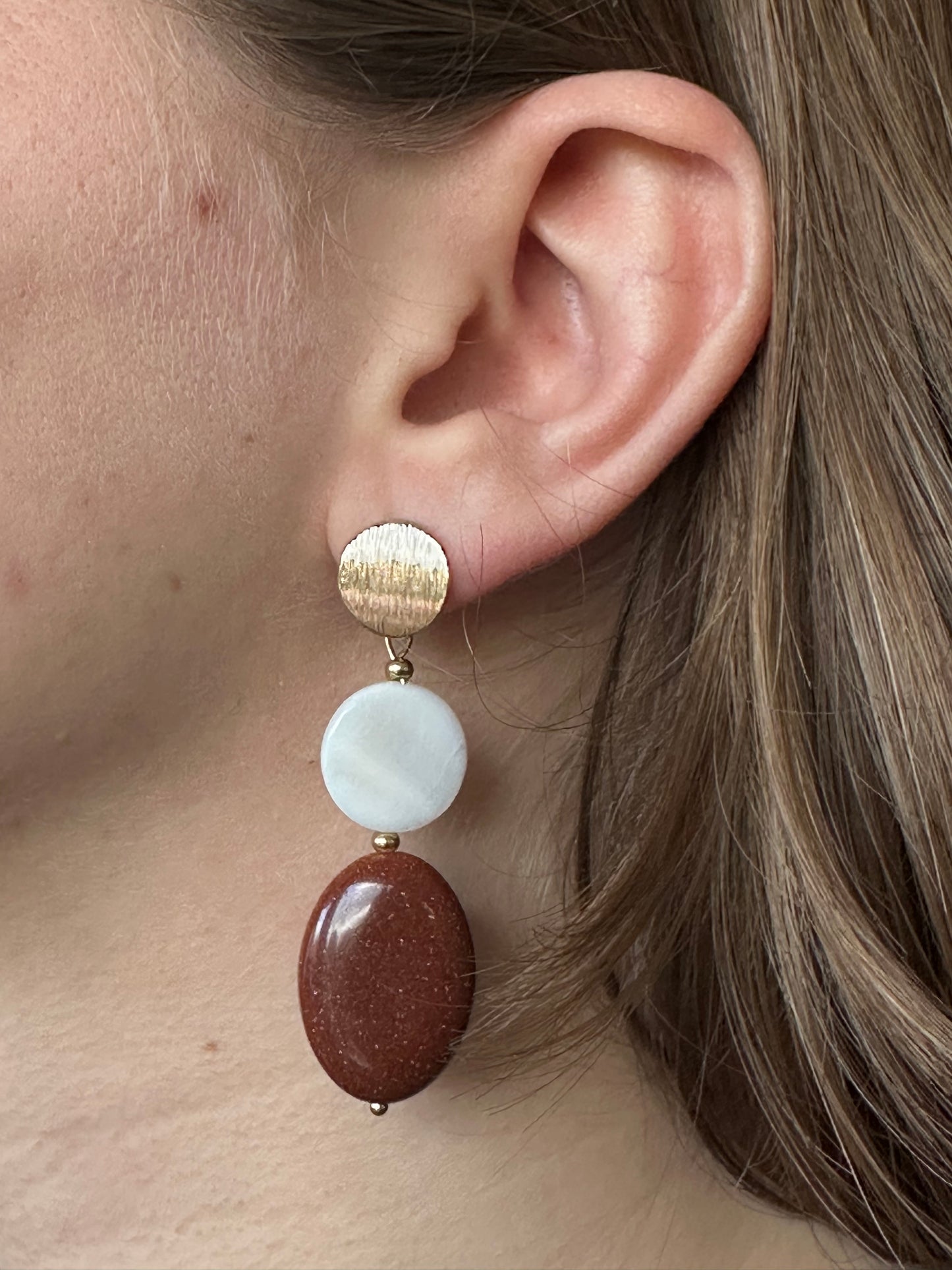 Golden Sandstone Earring