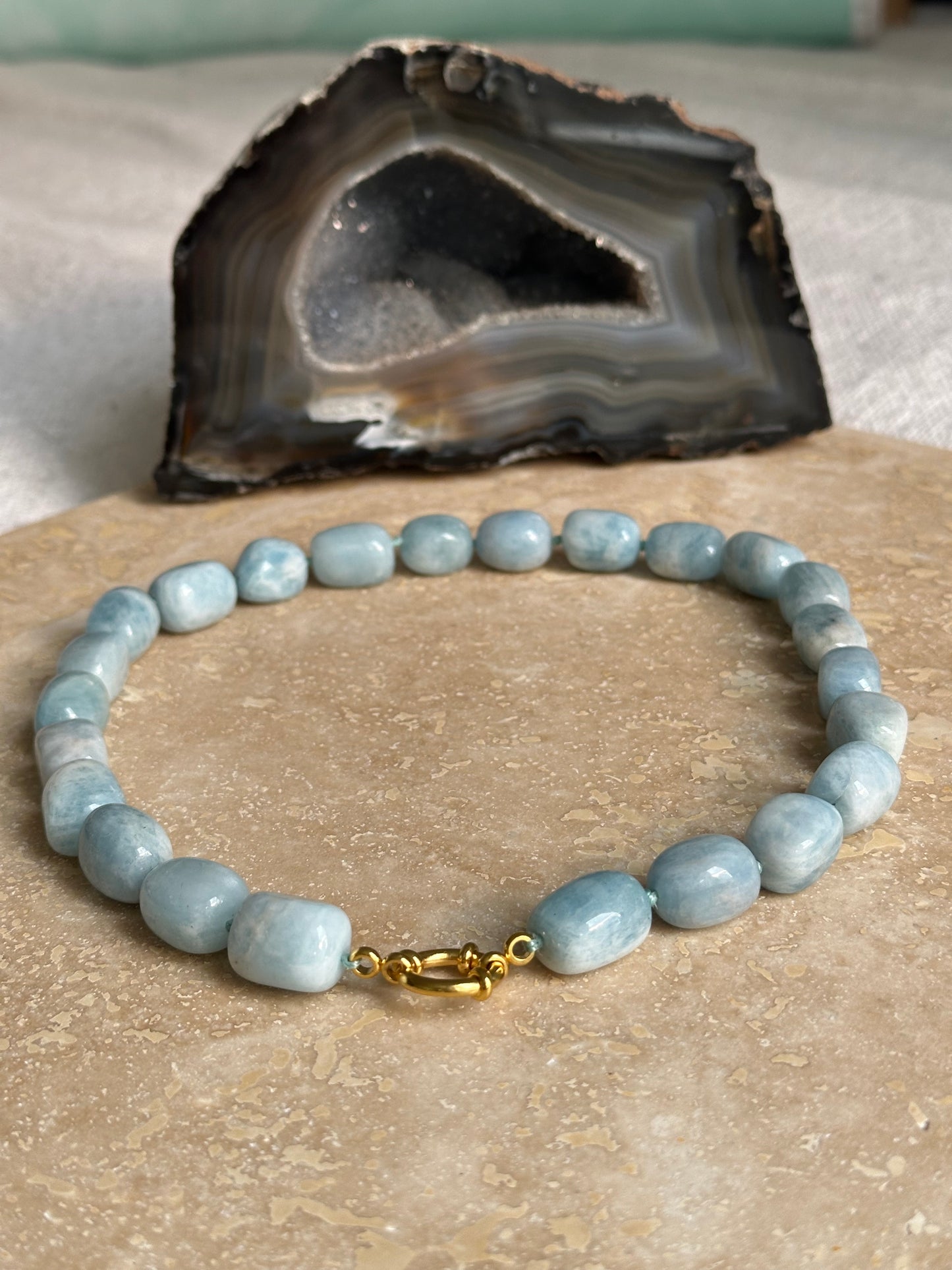 Short Aquamarine Necklace