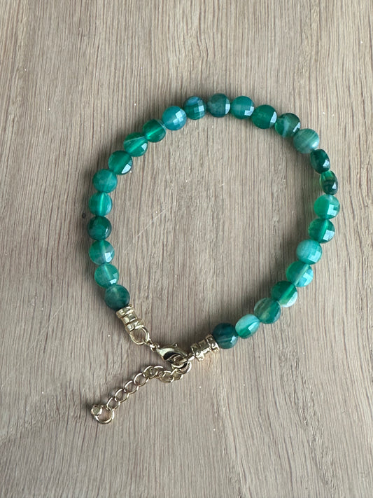Green Banded Agate Bracelet