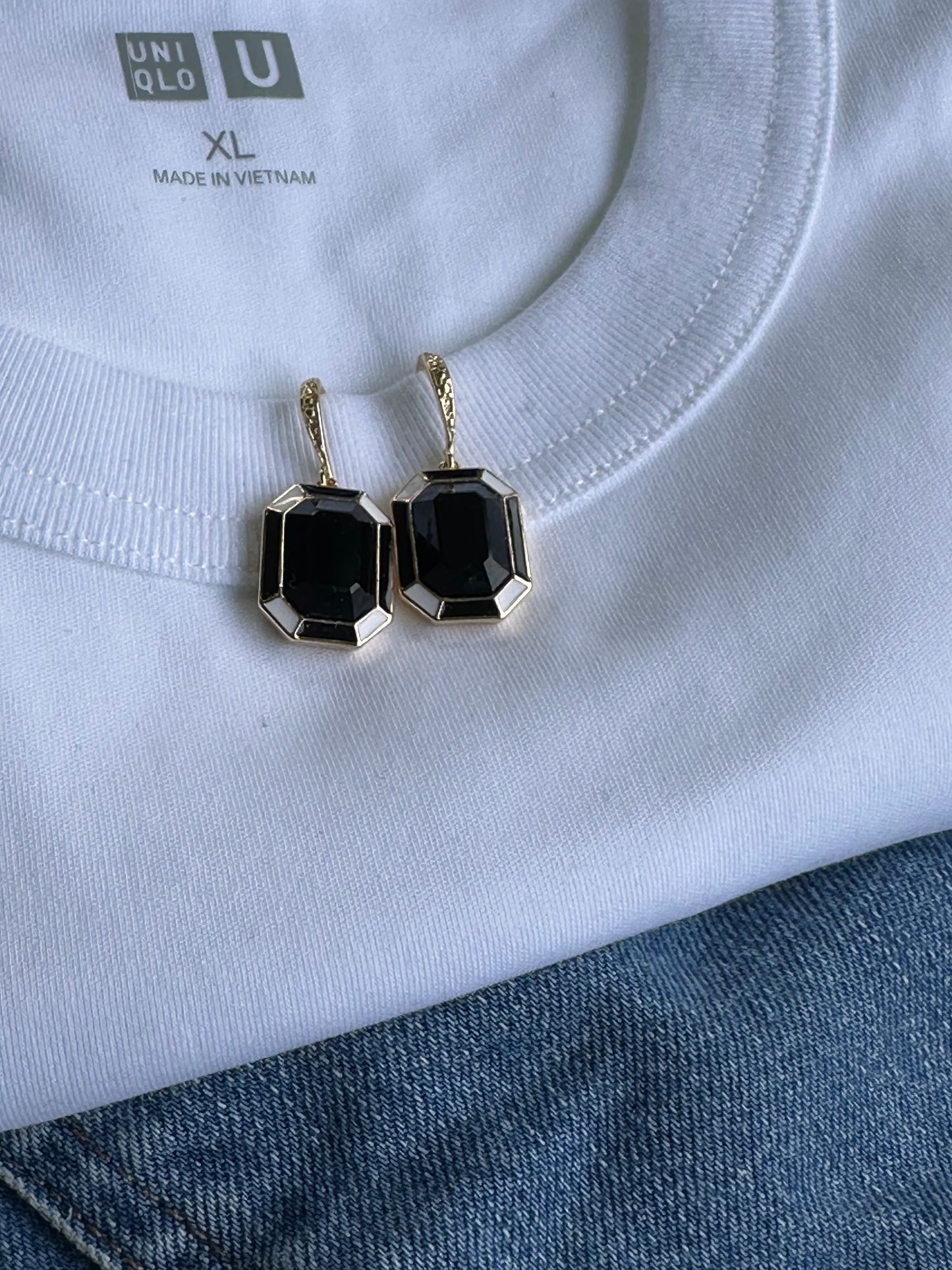 Cathedral Earrings in Black and White