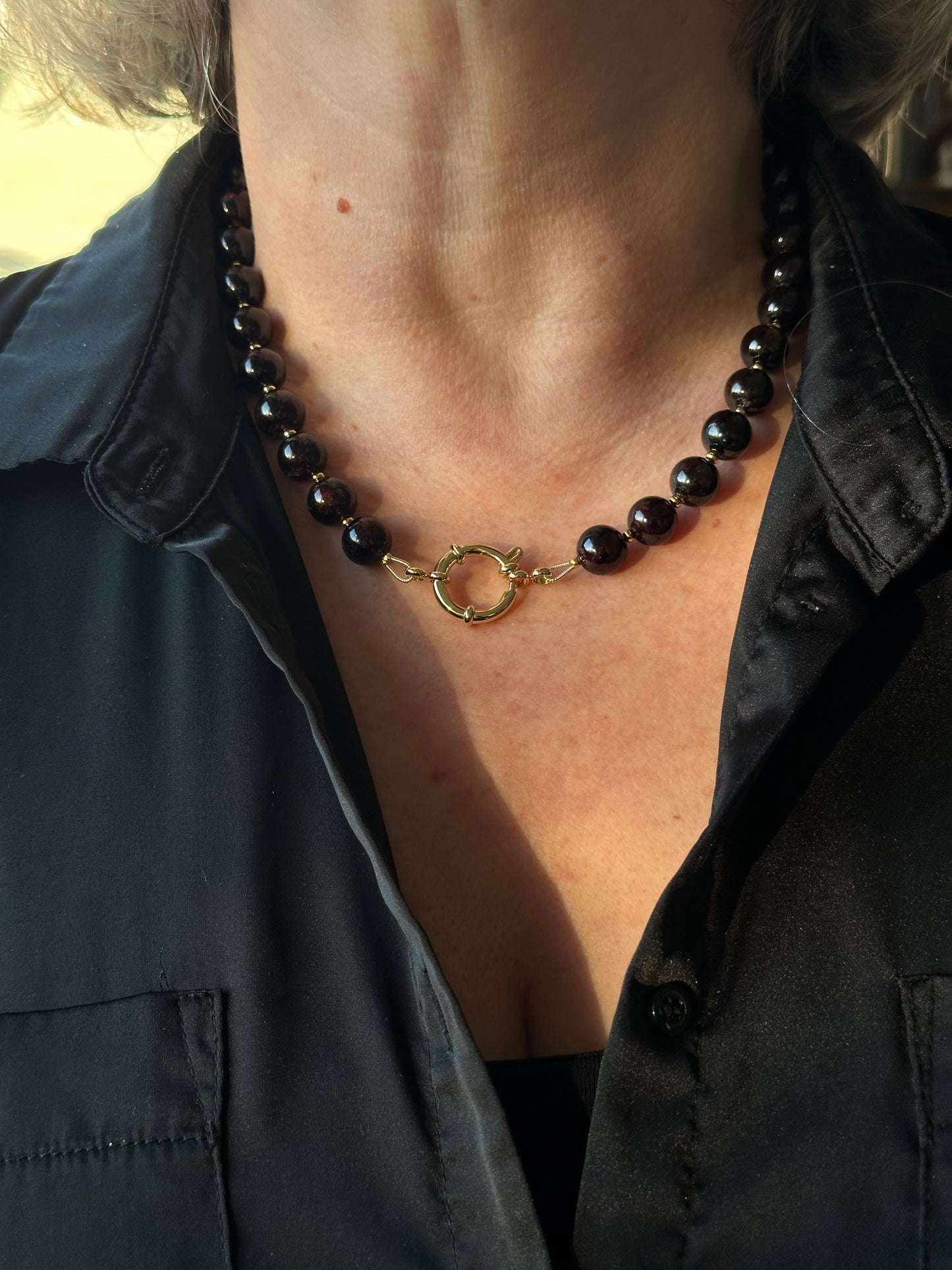 Short Garnet Necklace