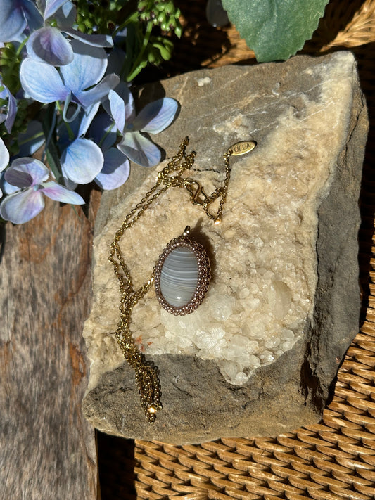 Agate Pendant Necklace