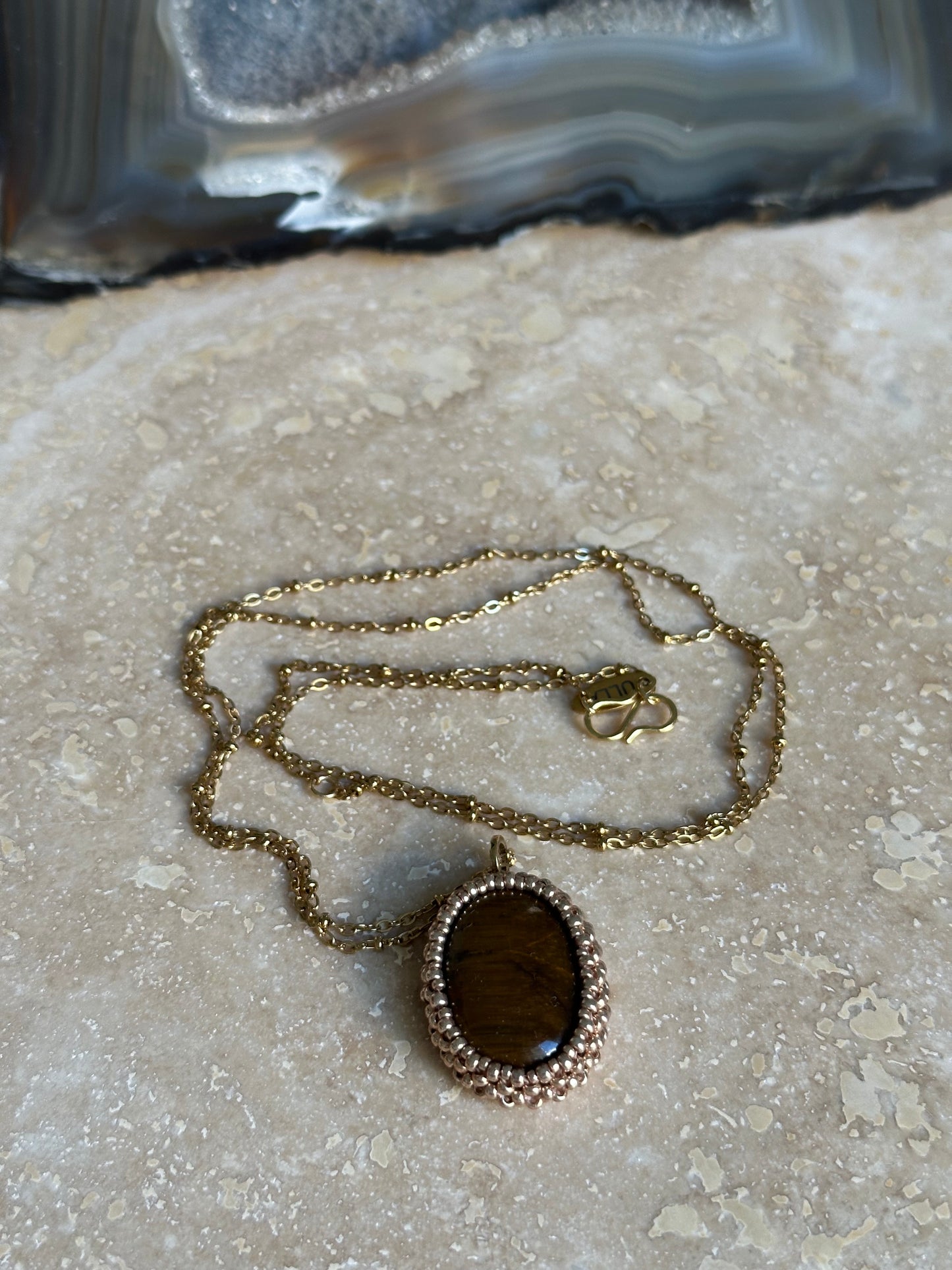 Tiger Eye Pendant Necklace