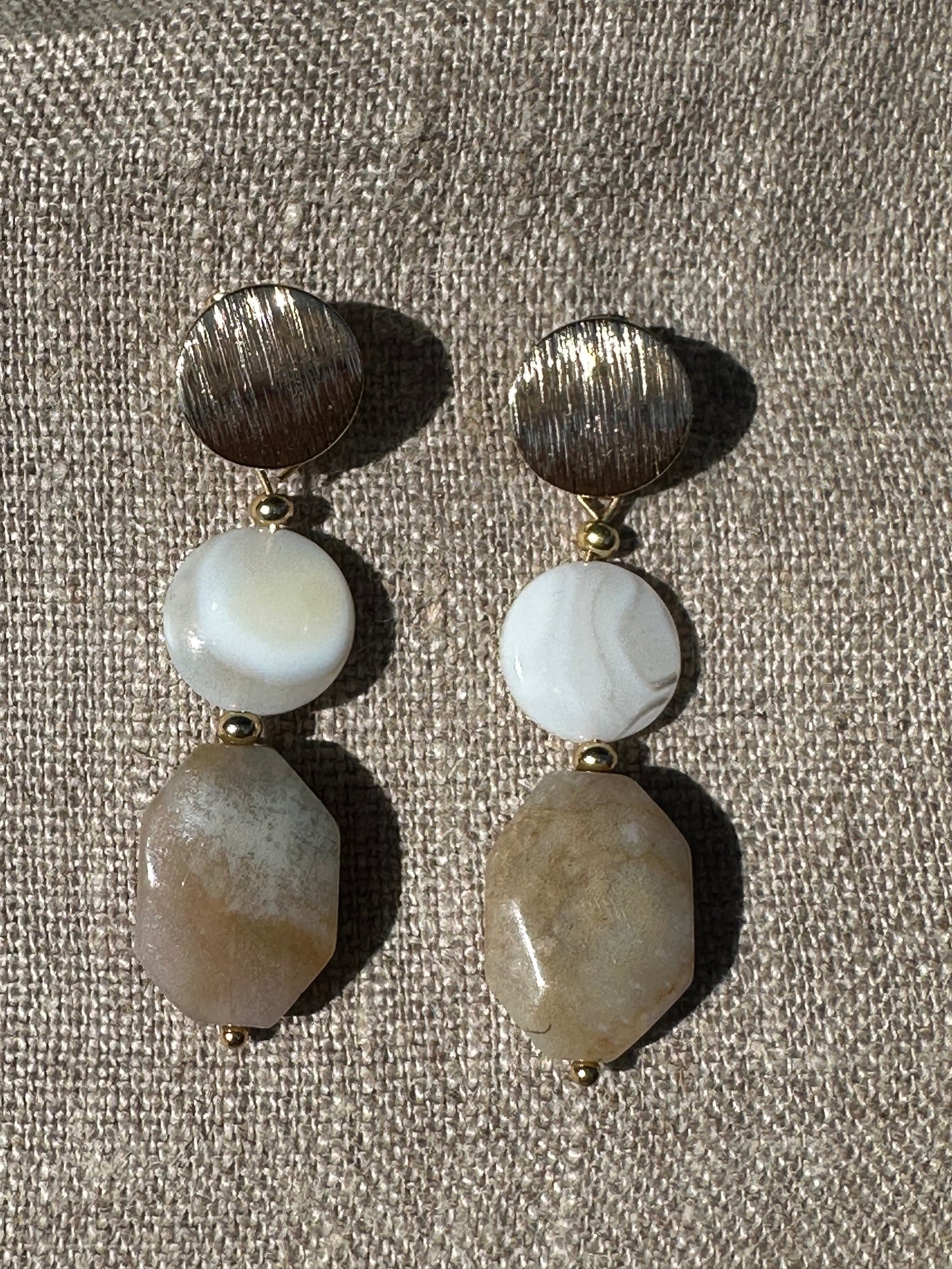 Taupe Agate Earrings