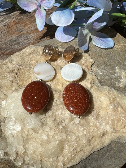 Golden Sandstone Earring