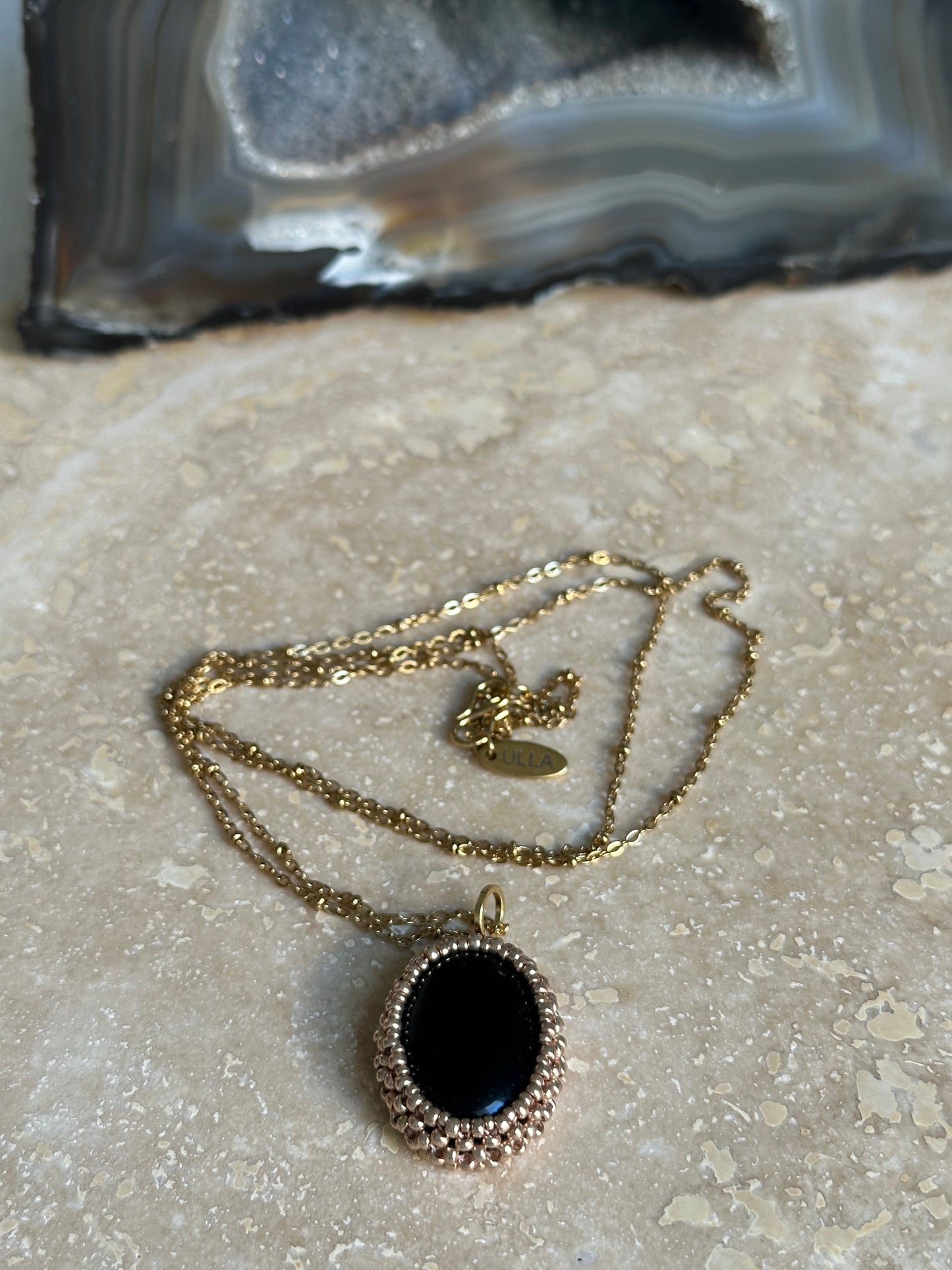 Black Onyx Pendant Necklace
