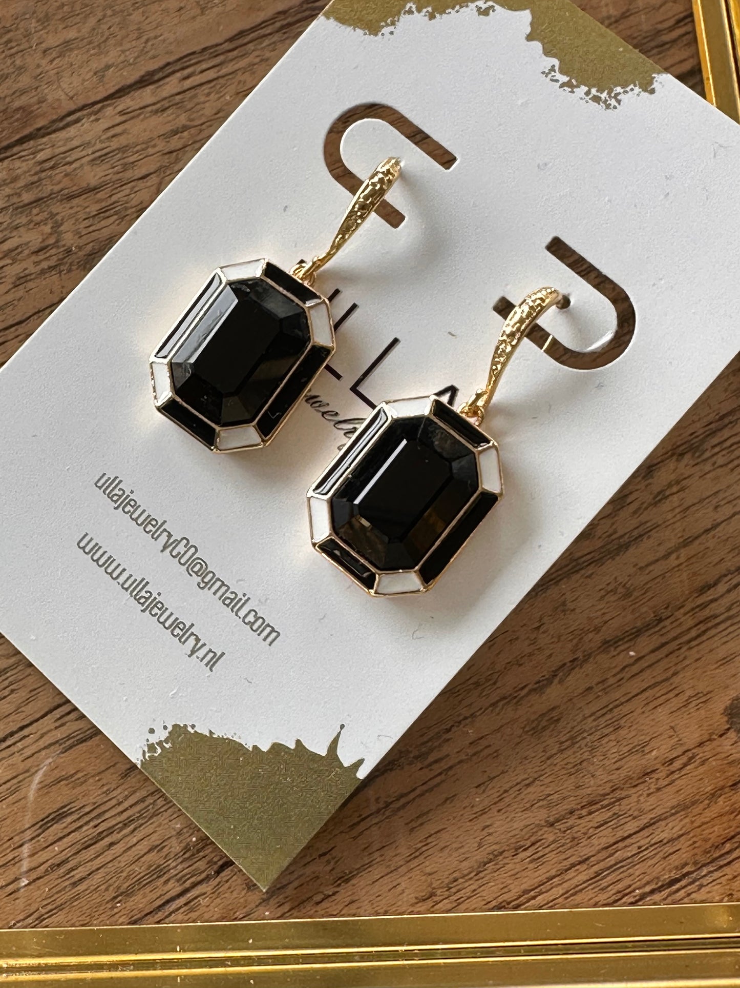 Cathedral Earrings in Black and White