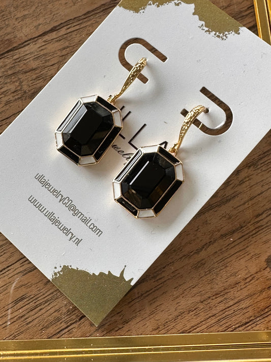 Cathedral Earrings in Black and White