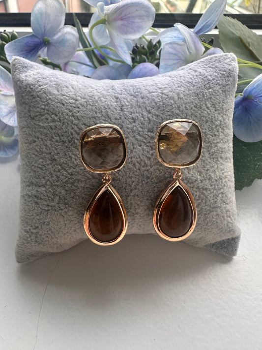 Amber colored Earrings