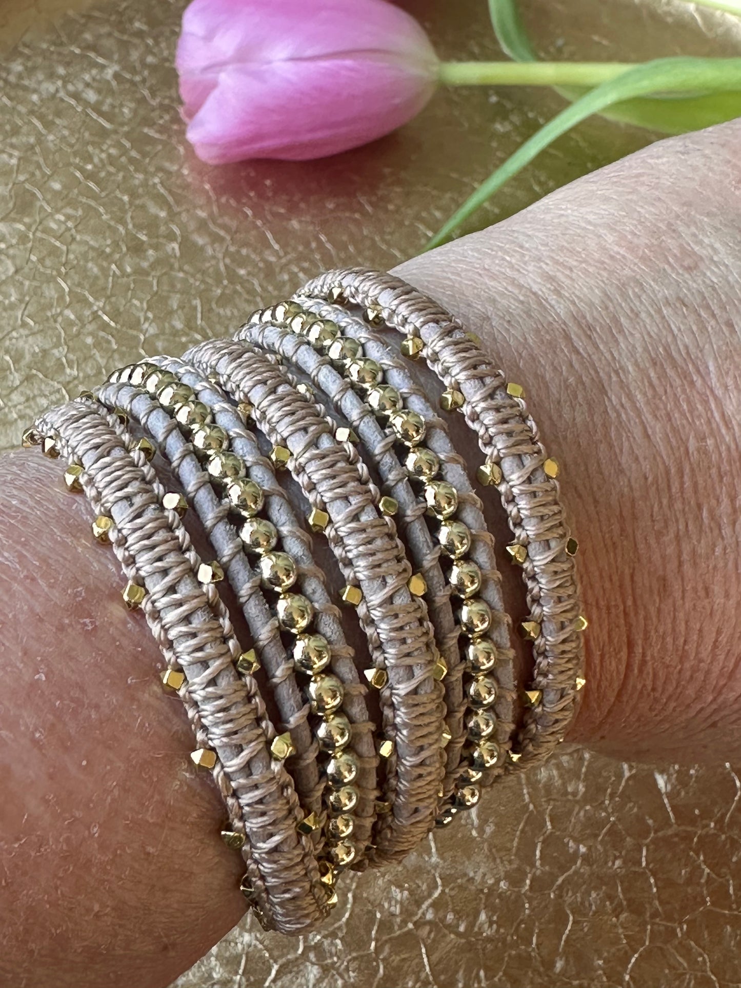 5-wrap Blush and Gold