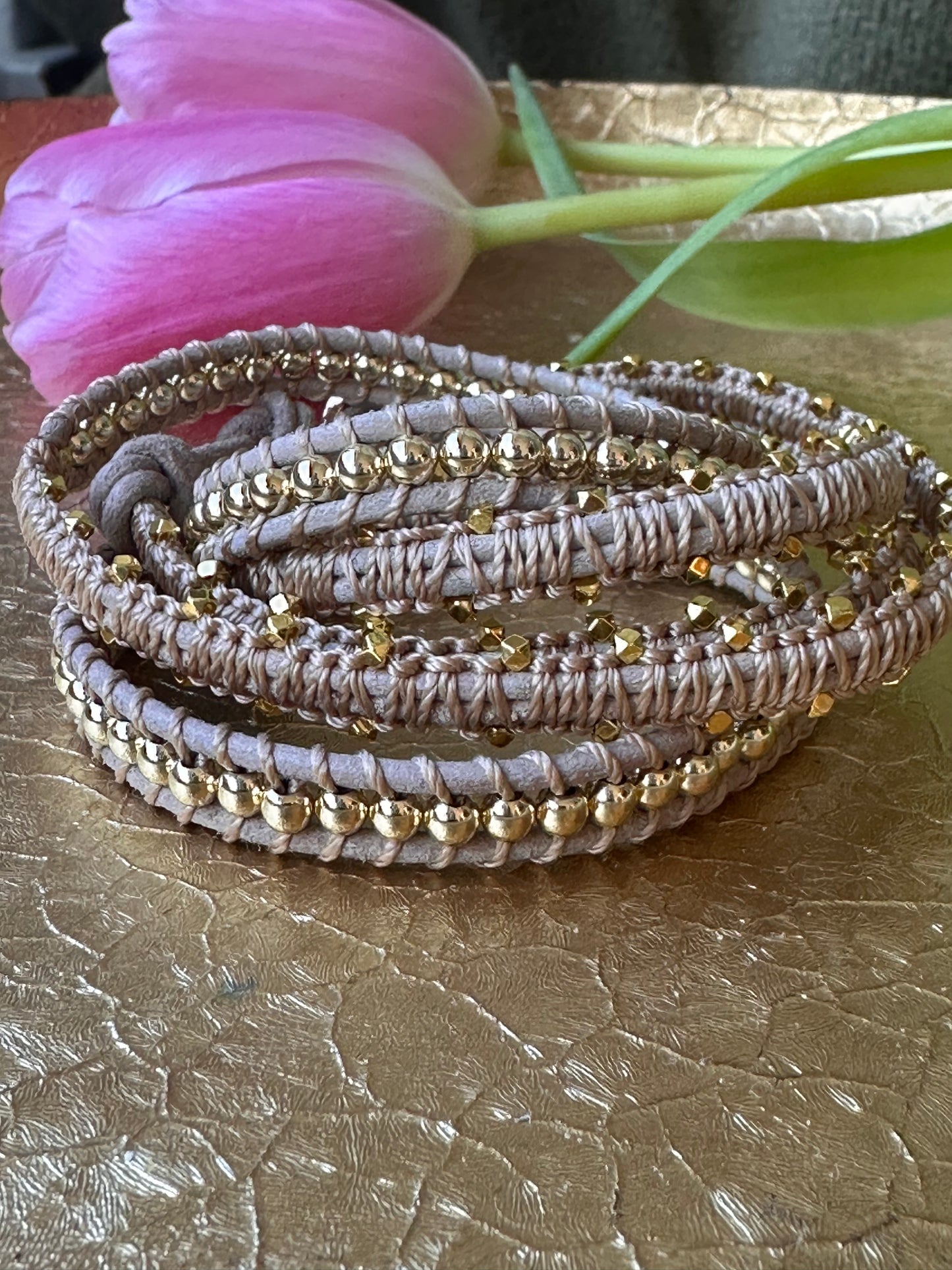 5-wrap Blush and Gold