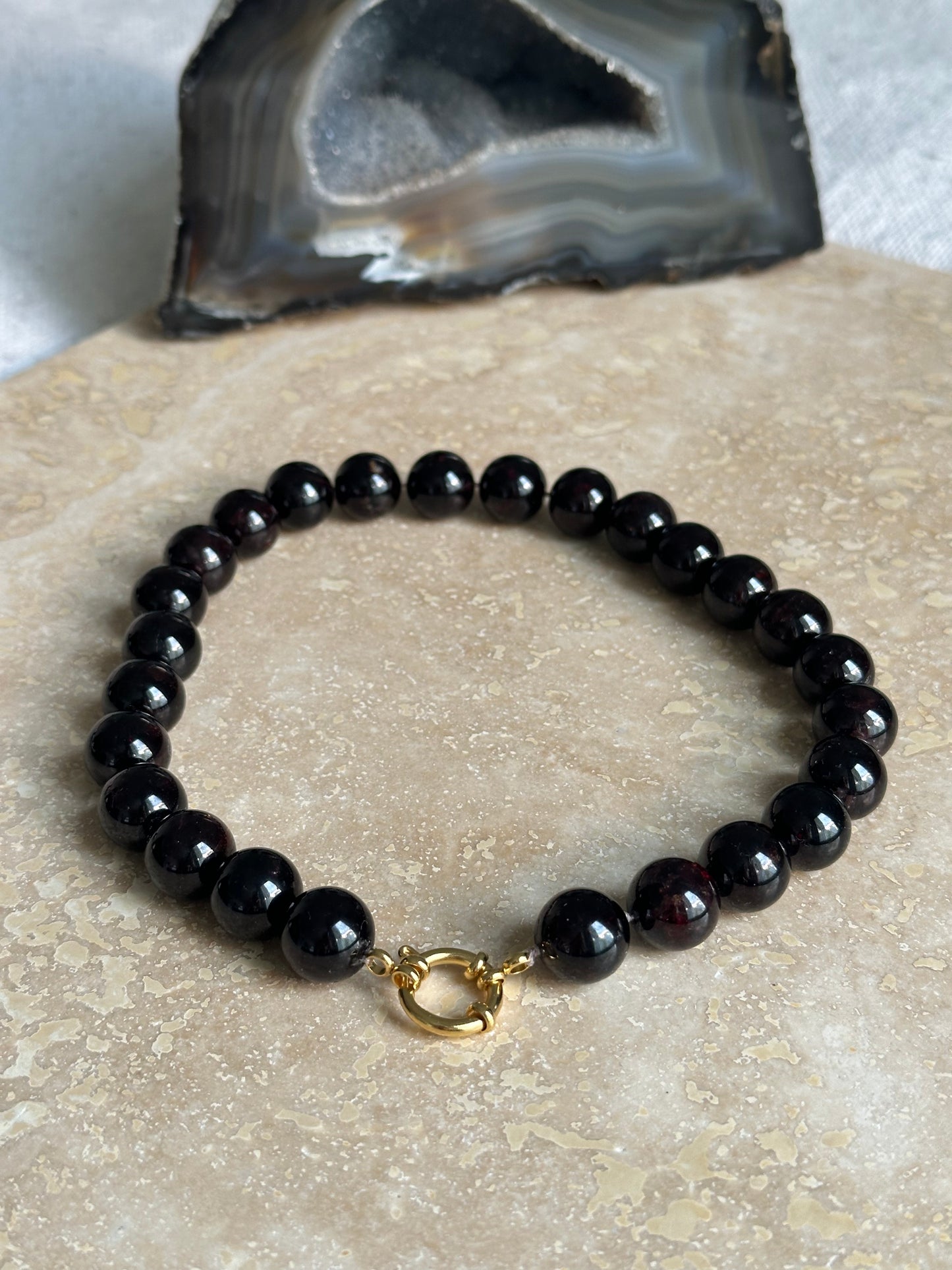 Short Garnet Necklace