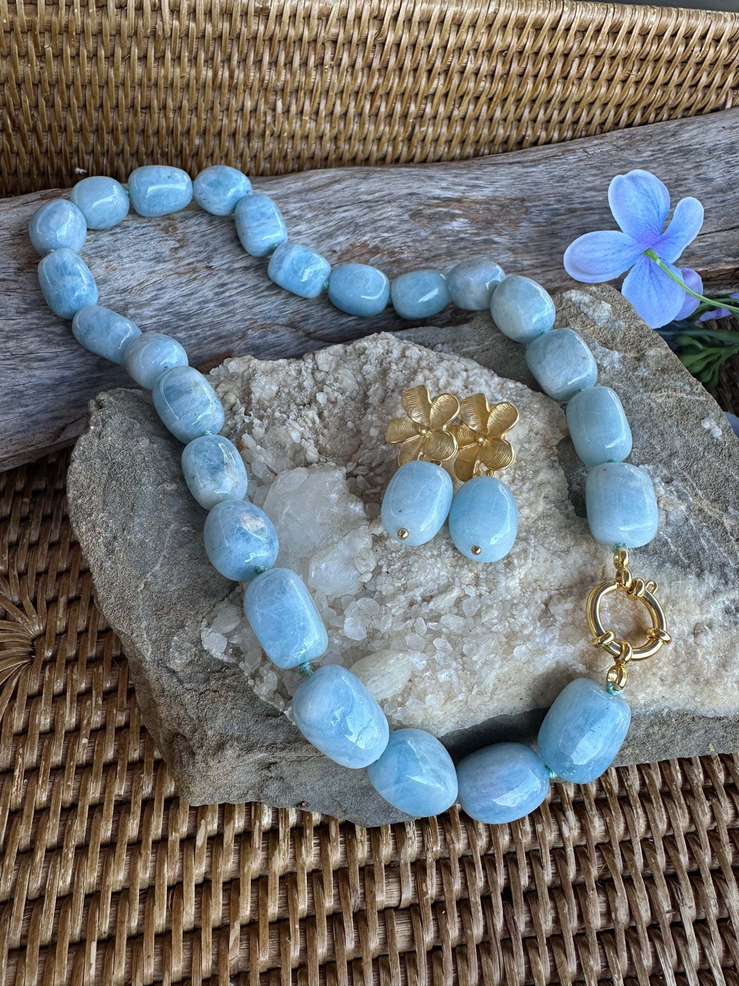 Short Aquamarine Necklace