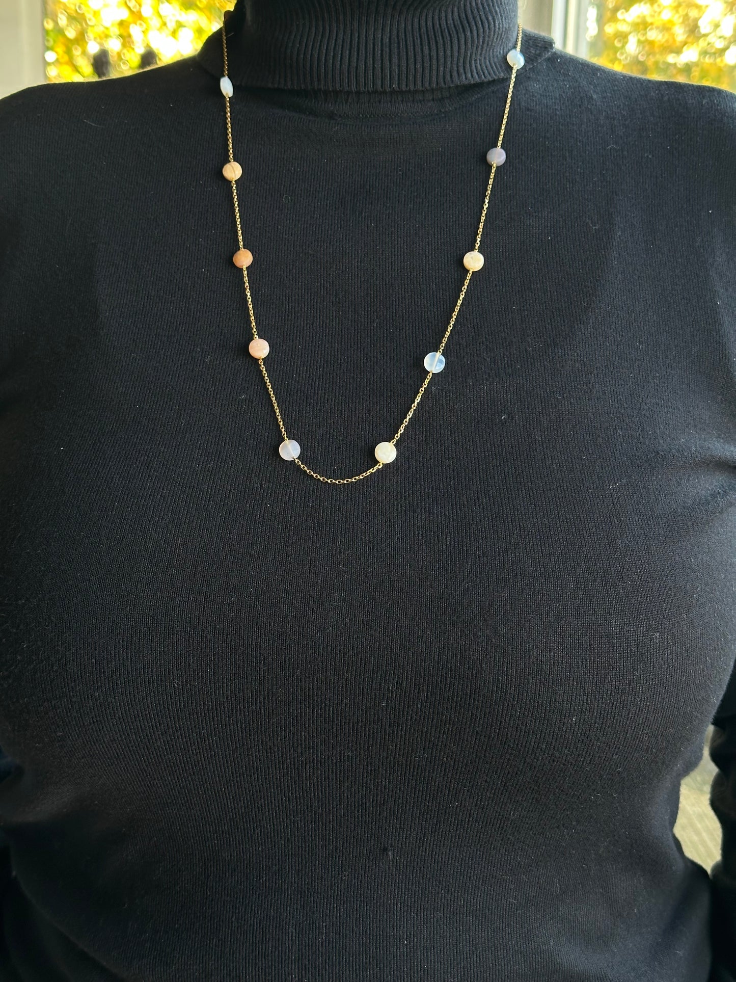 Agate and  Chain necklace