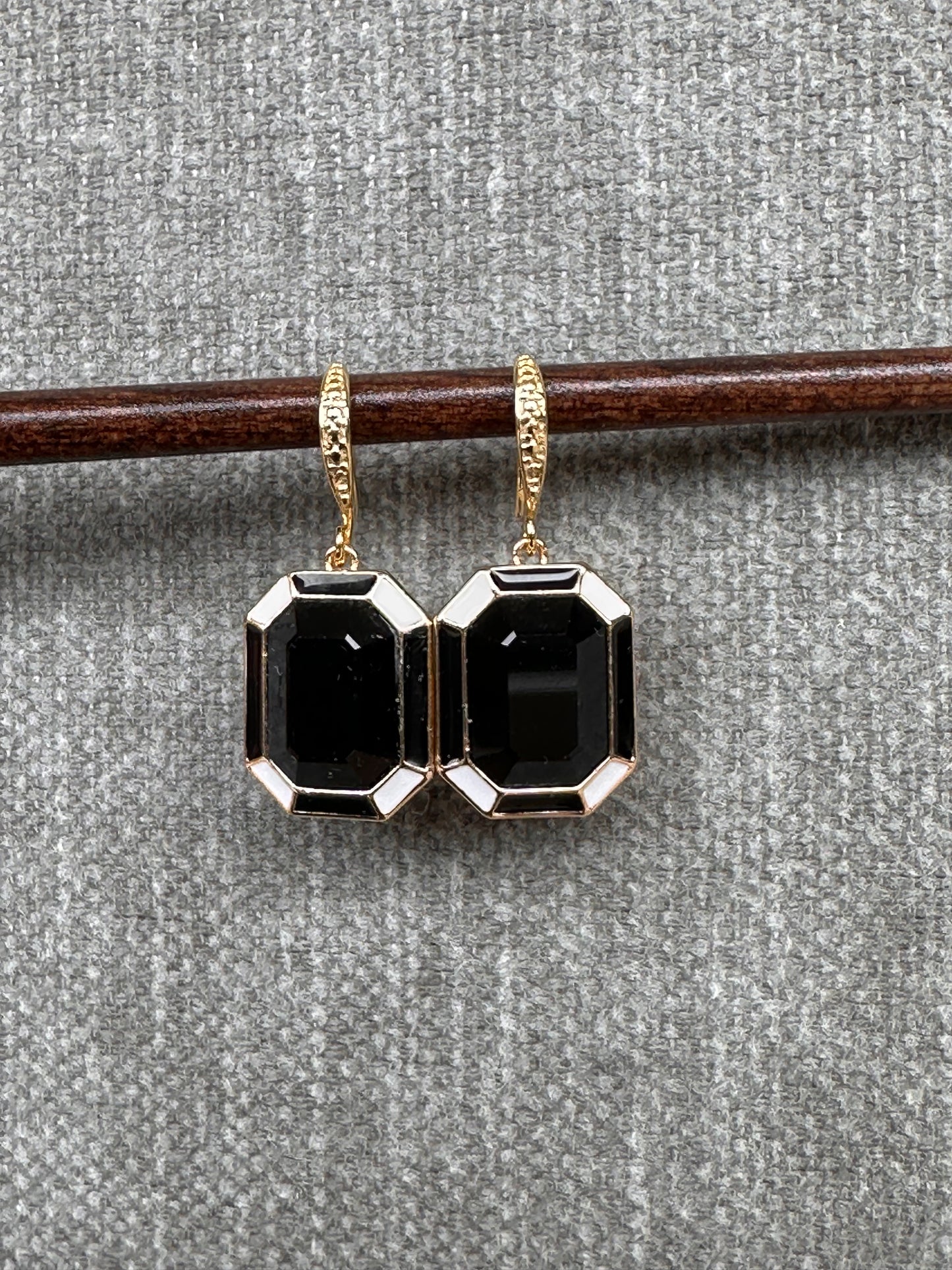 Cathedral Earrings in Black and White