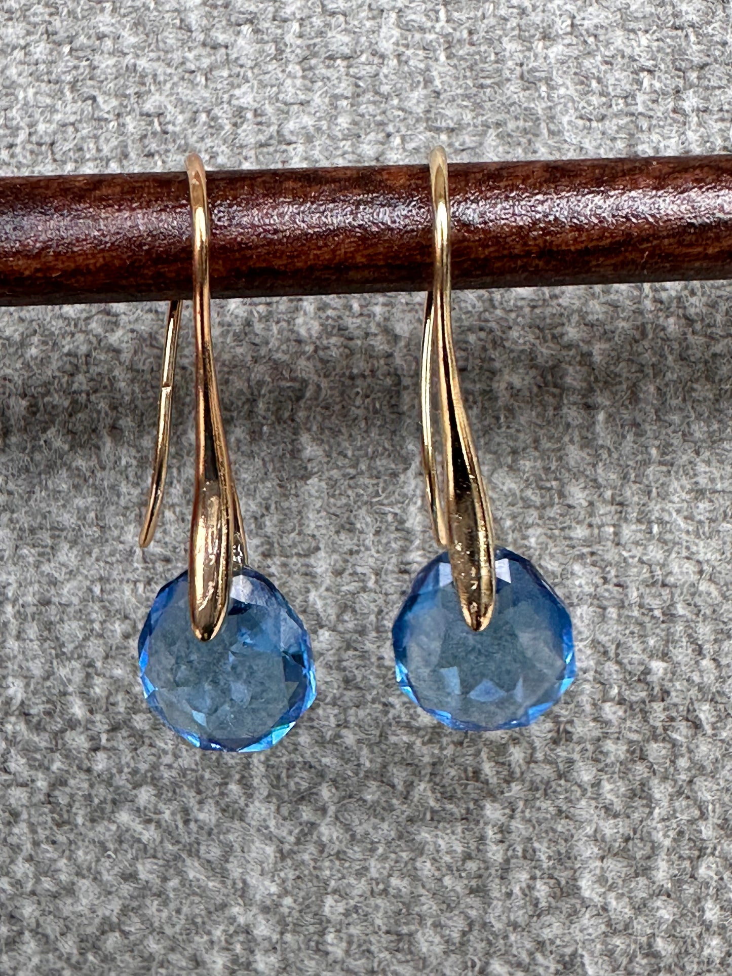 Small Blue Crystal Earrings