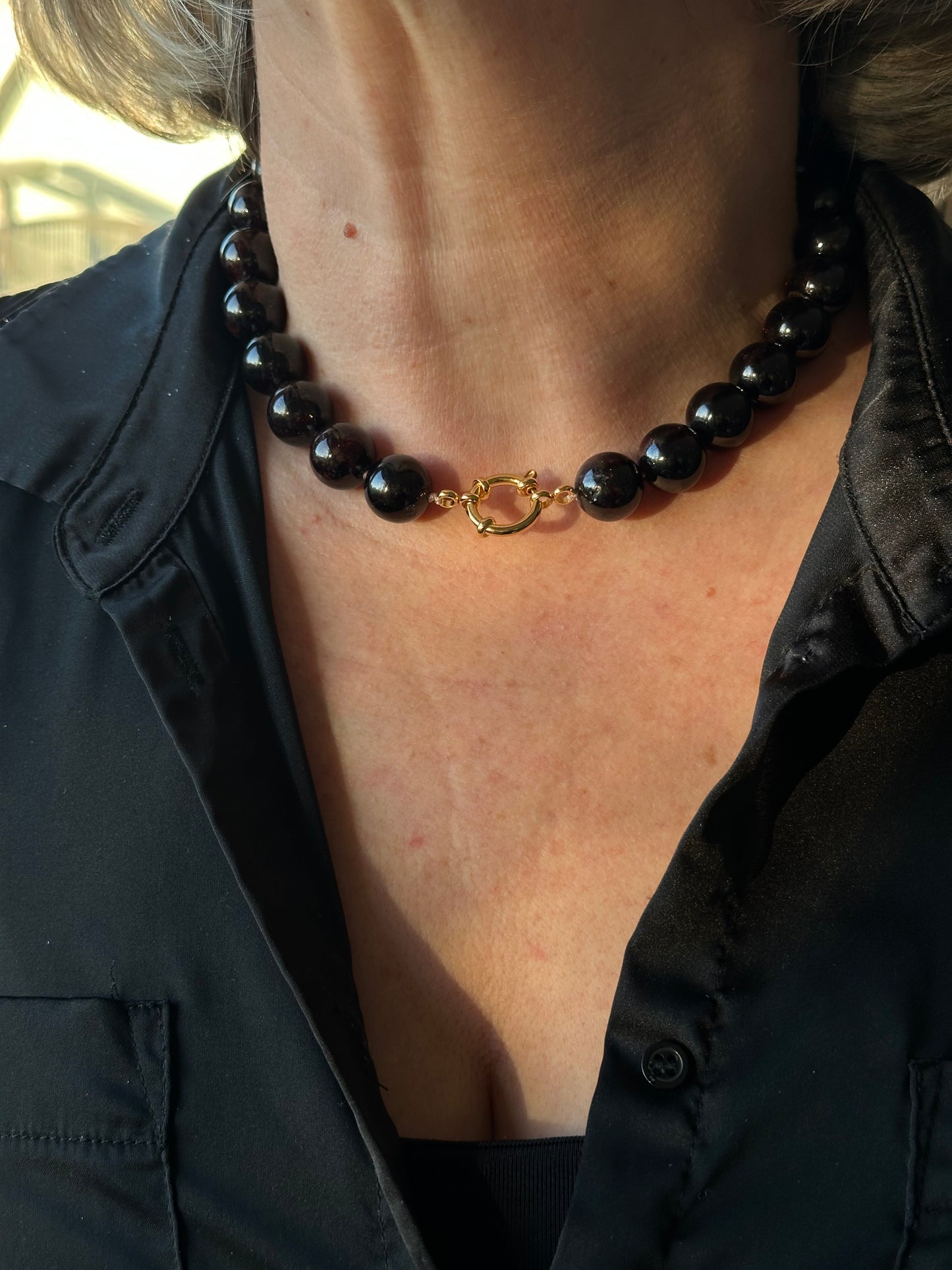 Short Garnet Necklace